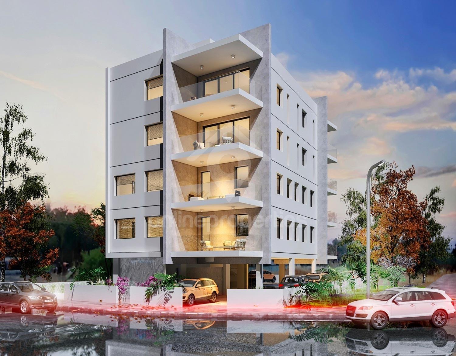 Modern block of flats and offices, work life balance opportunity