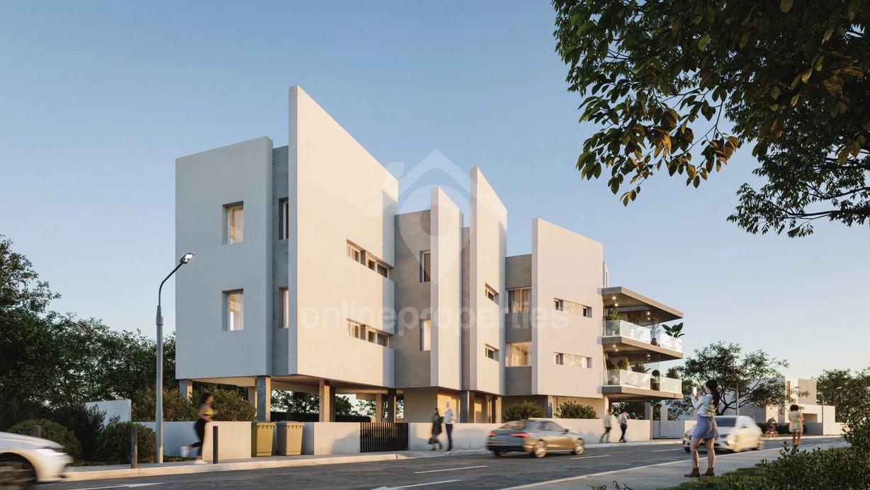 Unsual designed apartment block next to the lake